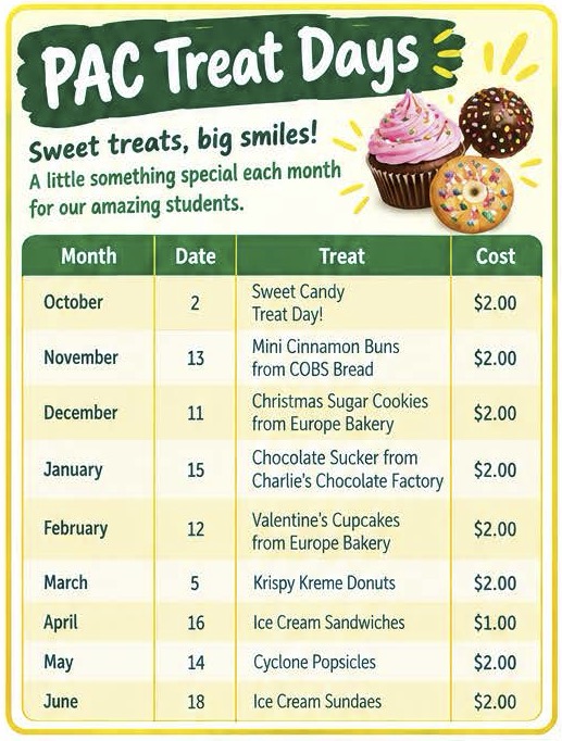 PAC Treat Days 2026-2027